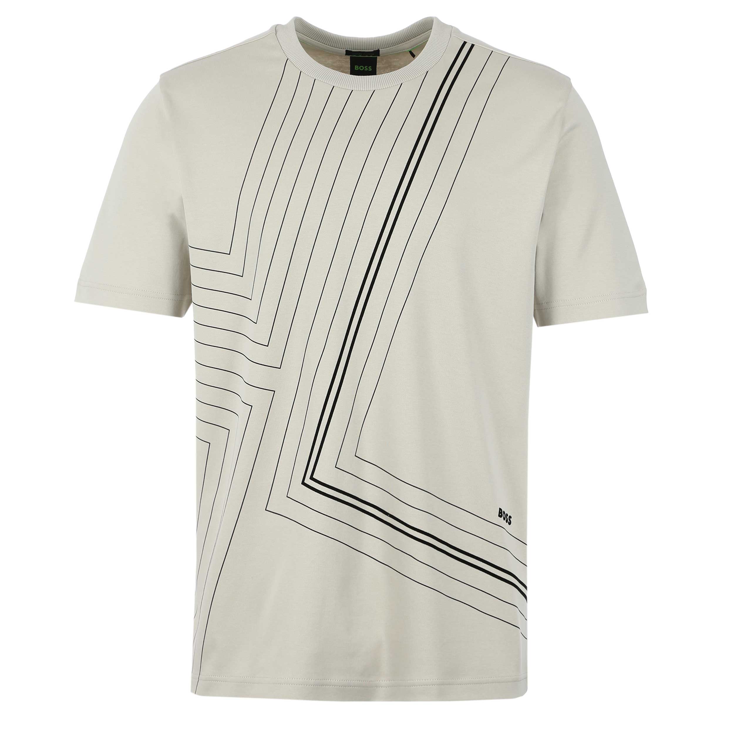 BOSS Tee 7 T Shirt in Light Beige