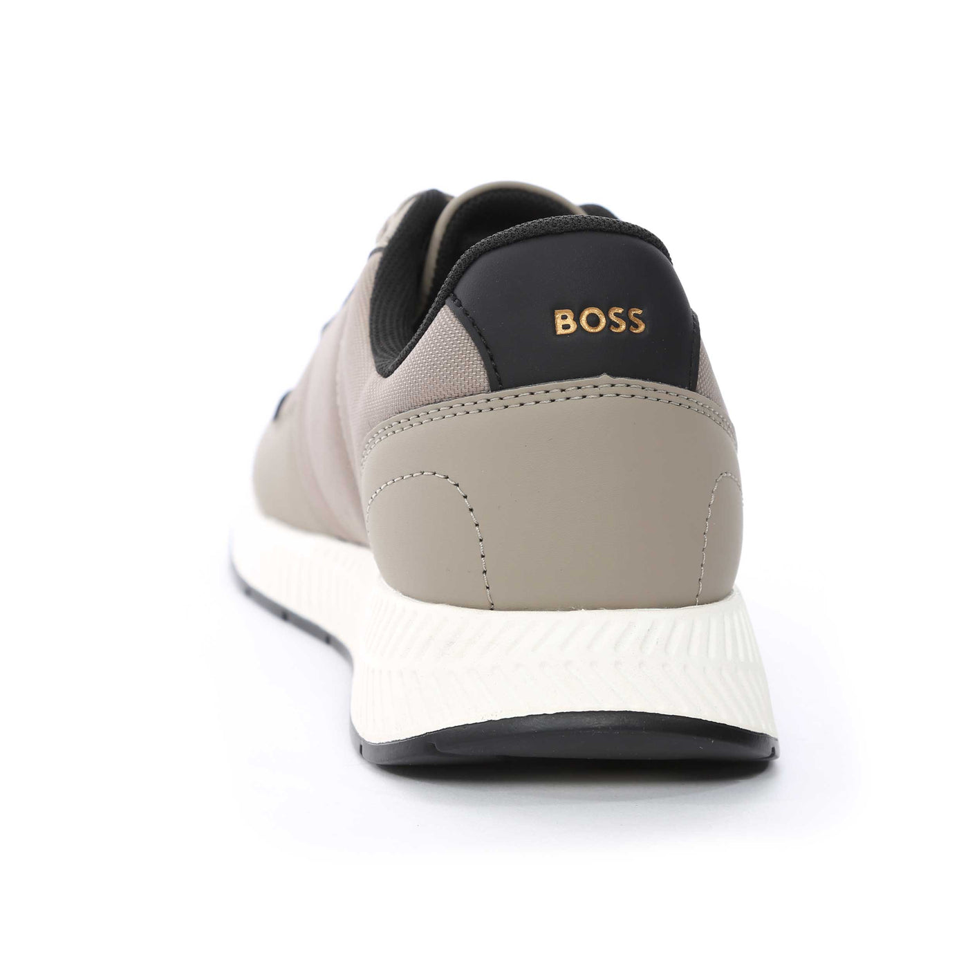 BOSS Titanium Runn nypu Trainer in Dark Beige Heel