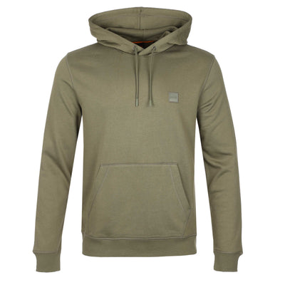 BOSS Wetalk Hoodie Sweat Top in Khaki