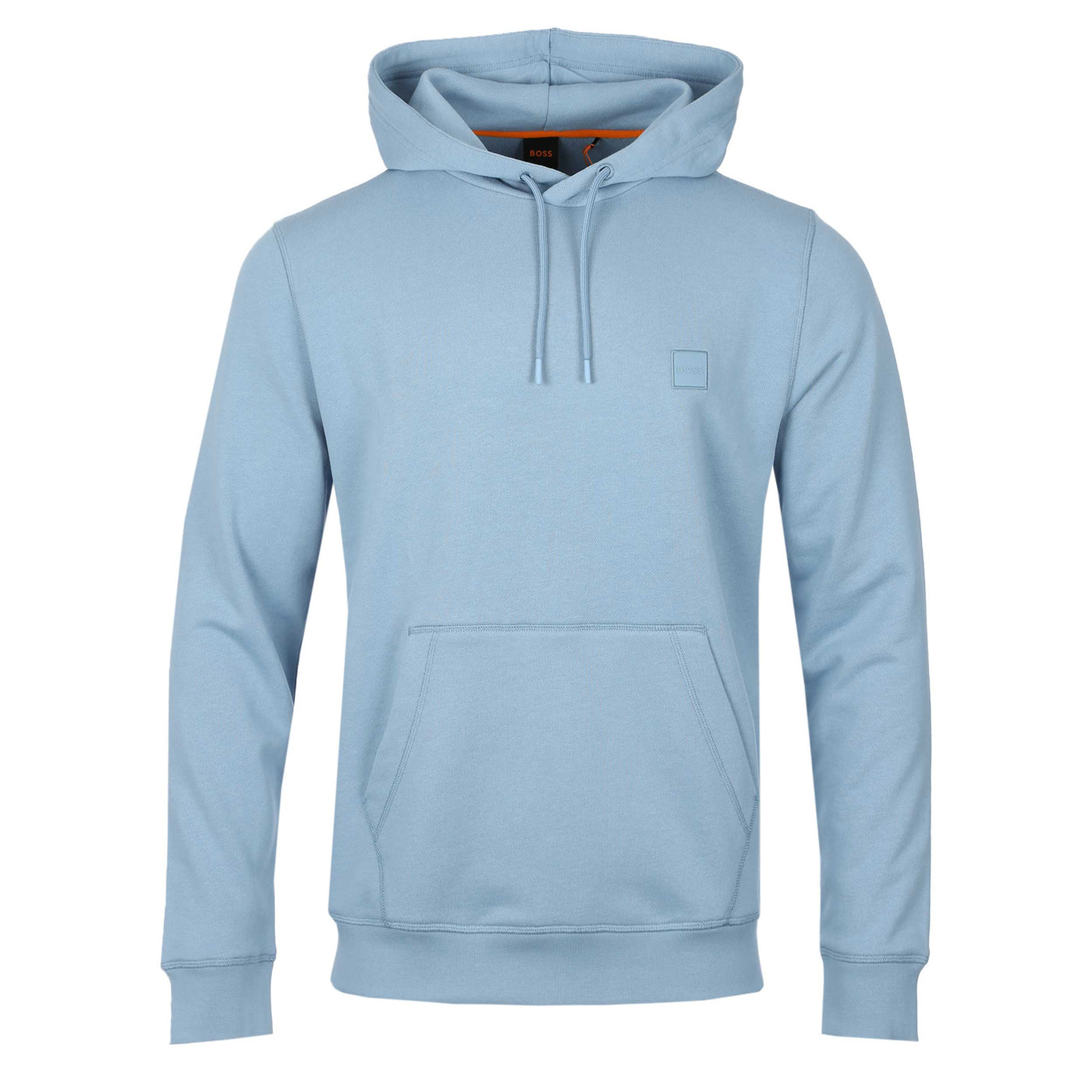 BOSS Wetalk Hoodie Sweat Top in Light Pastel Blue