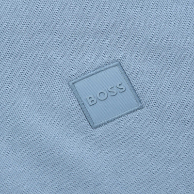 BOSS Zetrust Sweat Top in Light Pastel Blue logo