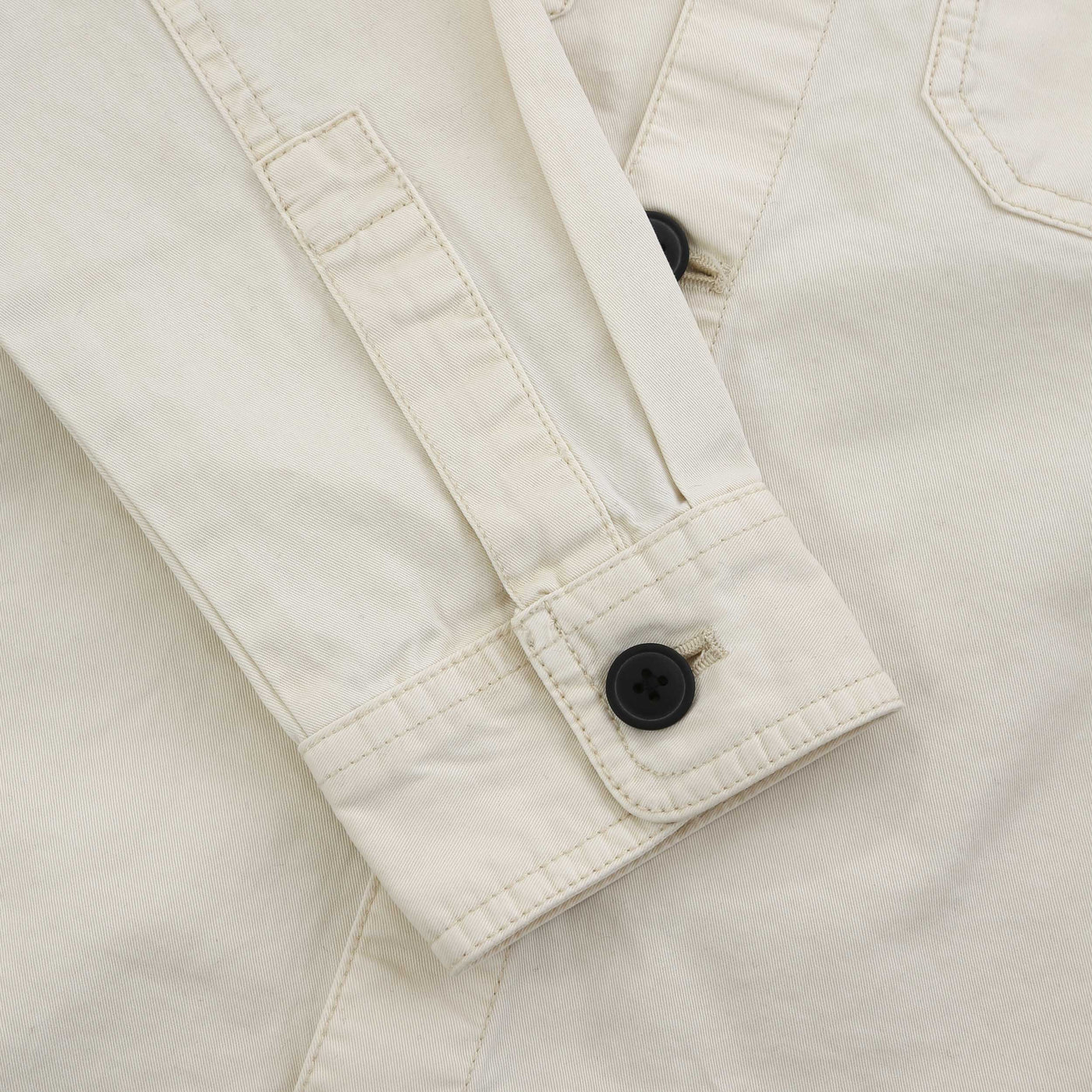 Barbour Arlo Overshirt in Whisper White Cuff