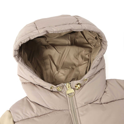 Barbour Bondar Ladies Quilted Sweat Top in Light Trench Hood