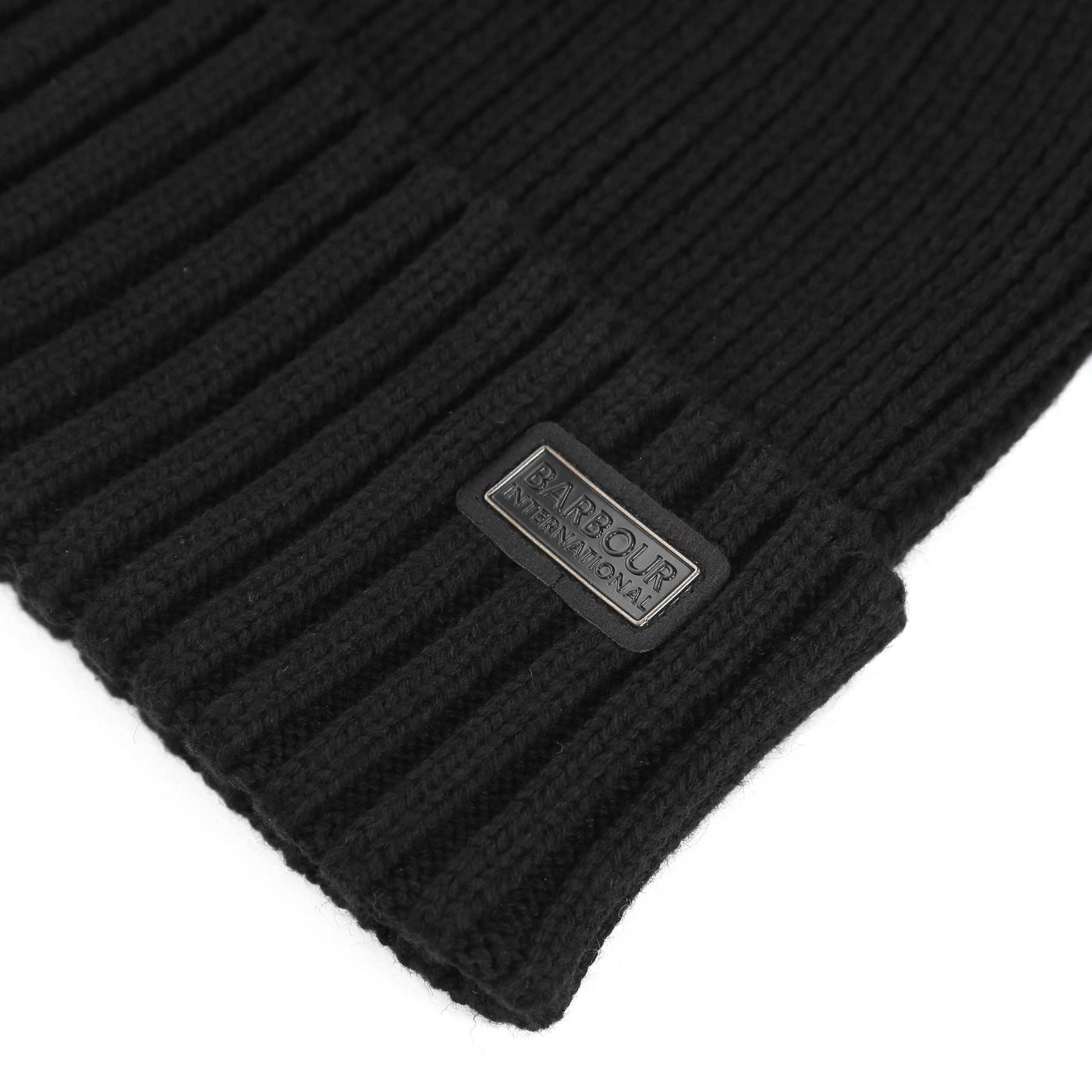 Barbour Chester Beanie Hat in Black Logo