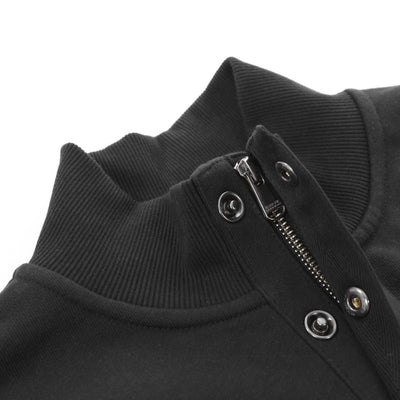 Barbour Flight Half Zip Sweatshirt in Black Zip