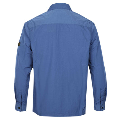 Barbour Inline Overshirt in North Sea Blue Back