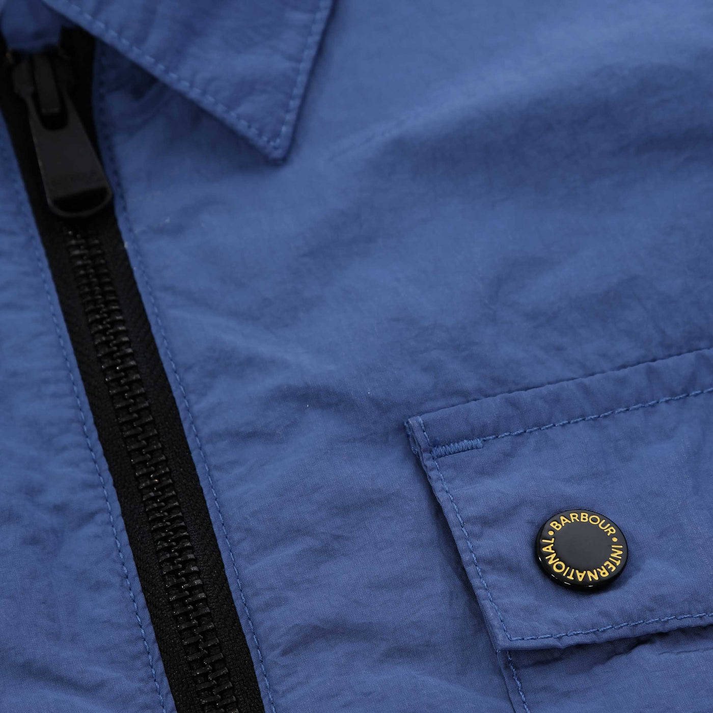 Barbour Inline Overshirt in North Sea Blue Pocket