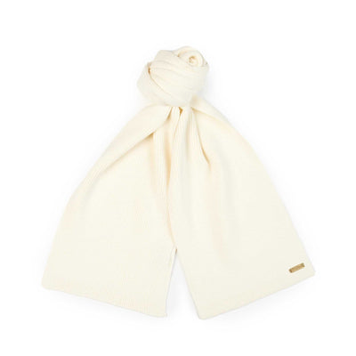 Barbour Mallory Ladies Beanie & Scarf Gift Set in Optic White Scarf