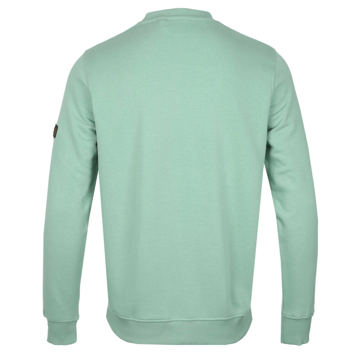 Barbour Outline Badge Crew Neck Sweatshirt in Granite Green Back