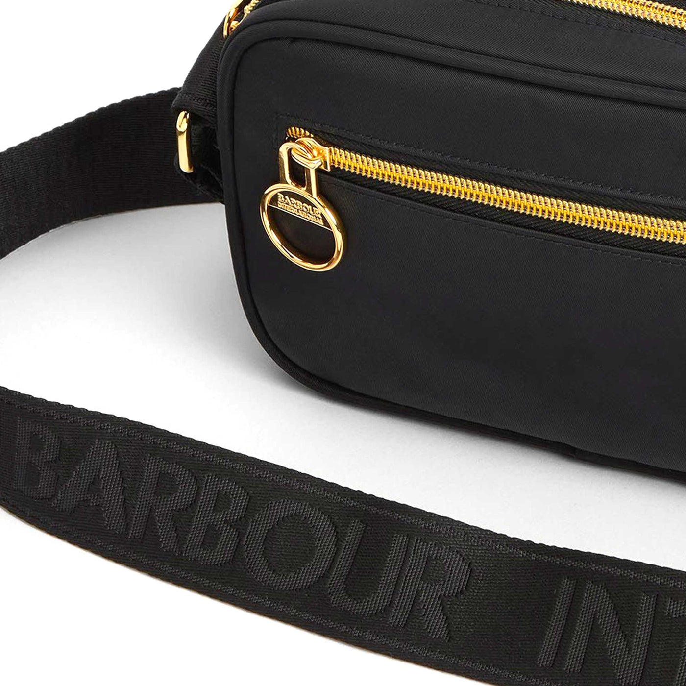 Barbour Qualify Micro Crossbody Ladies Bag in Black Shoulder Strap