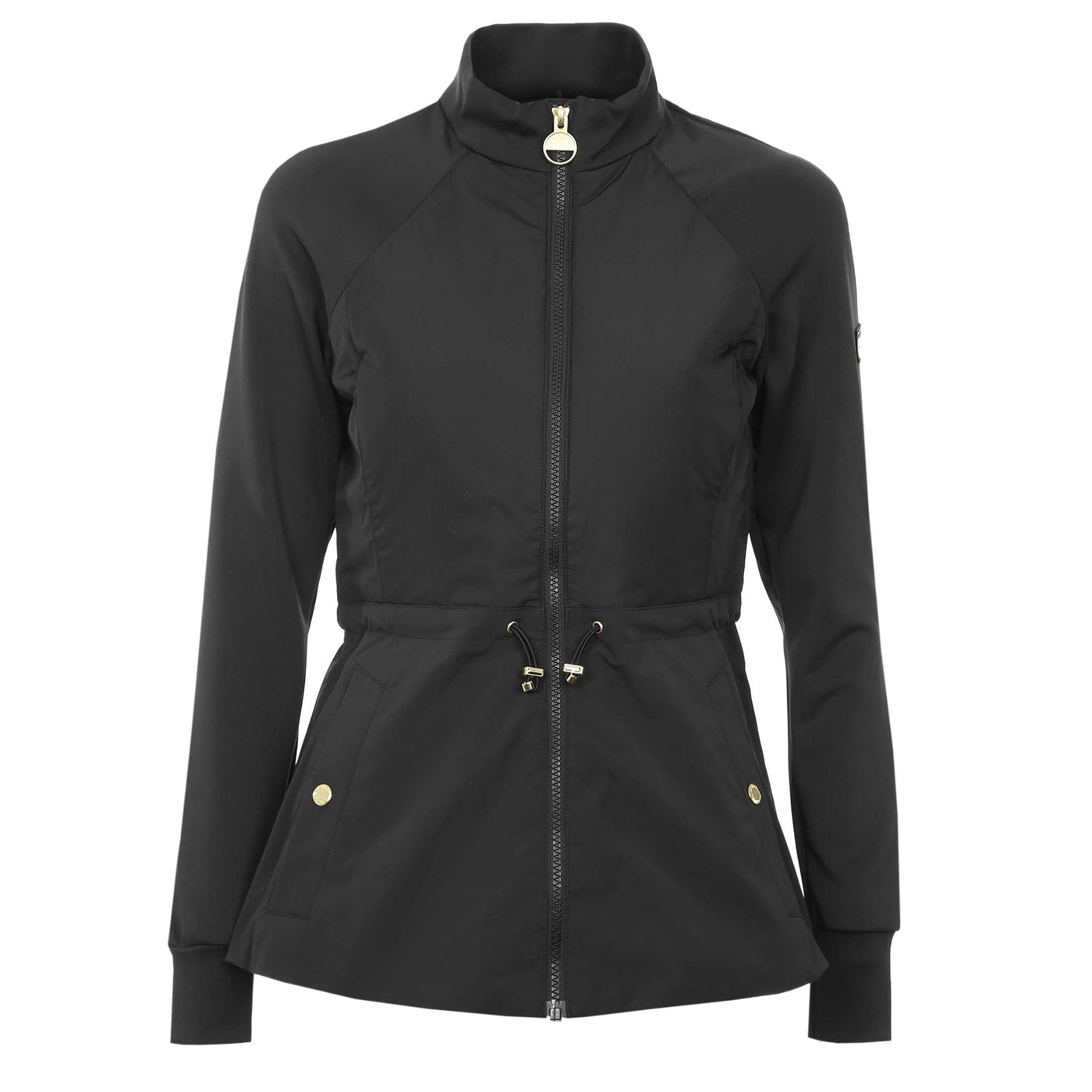 Barbour Caprice Ladies Quilted Sweat Top in Black Front