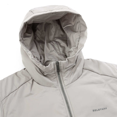 Belstaff Alloy Zip Thru Hoody Sweat Top in Cement Grey Hood