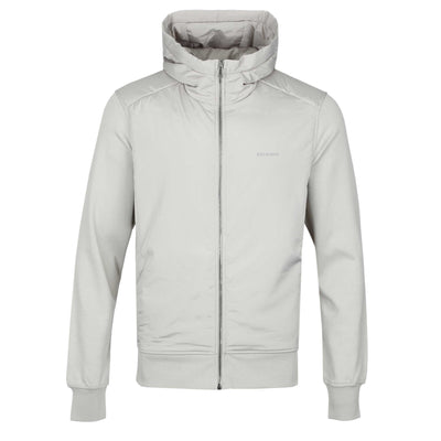 Belstaff Alloy Zip Thru Hoody Sweat Top in Cement Grey