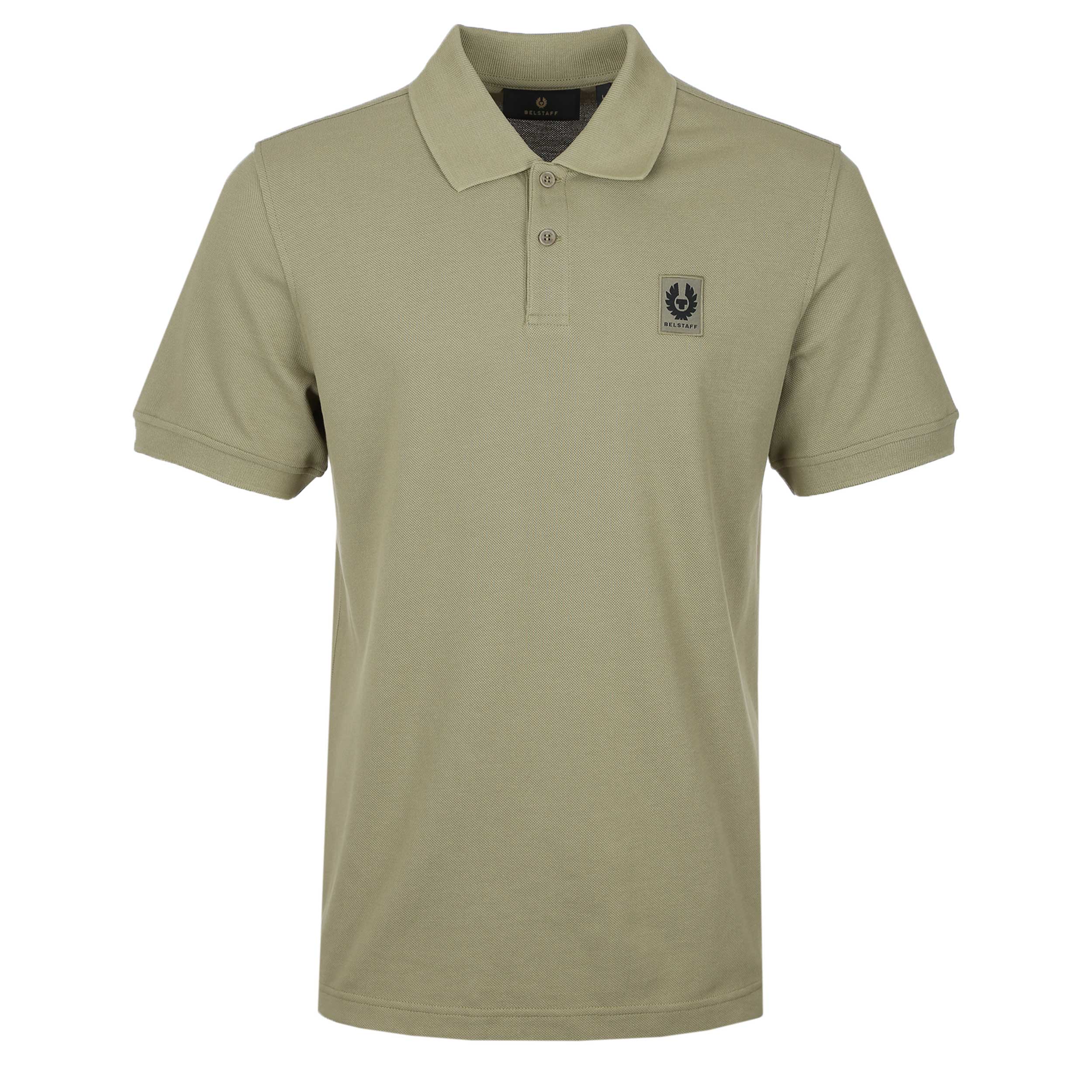 Belstaff Classic Short Sleeve Polo Shirt in Fatigue Green