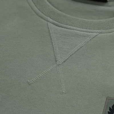 Belstaff Classic Sweat Top in Sage Green Neck