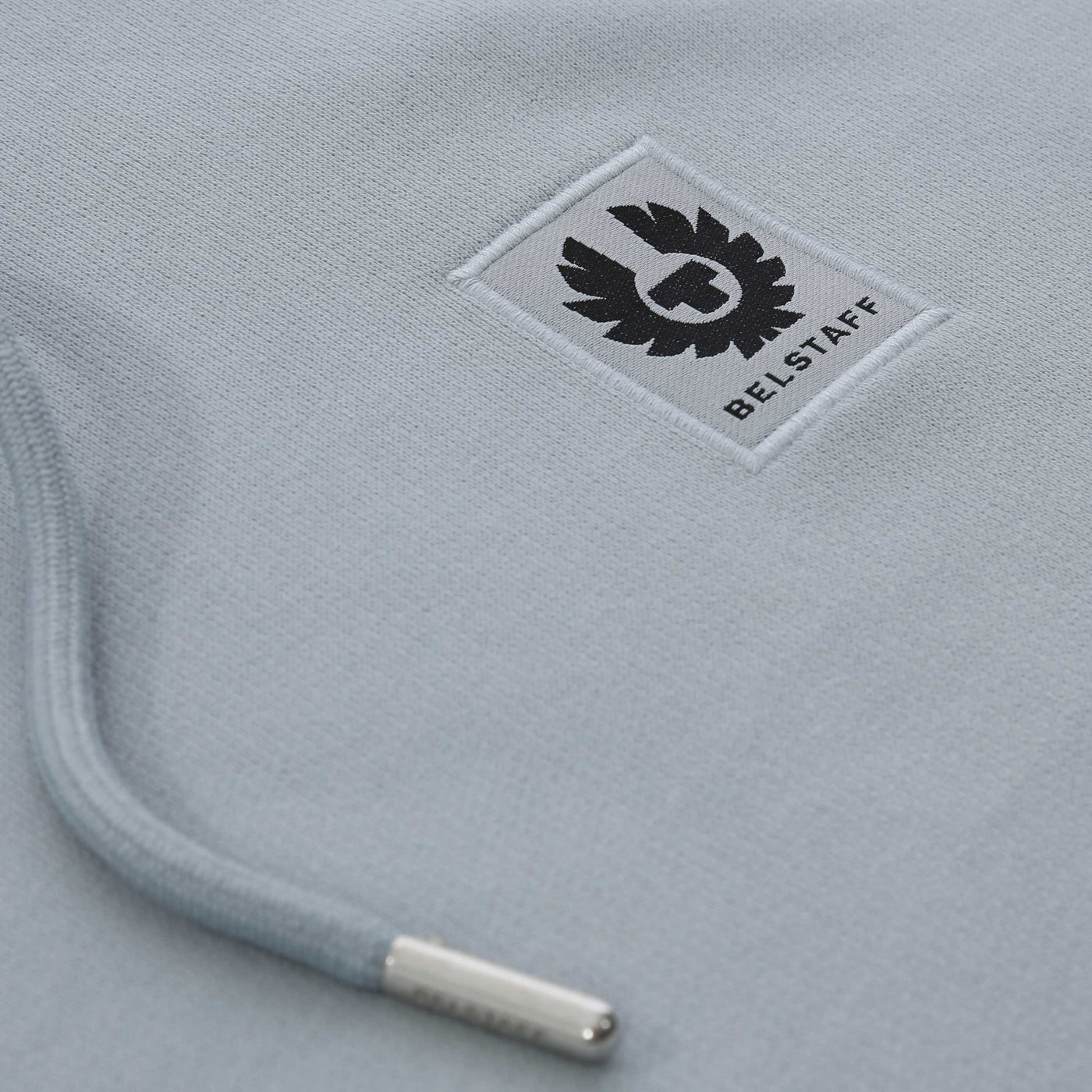 Belstaff Hoodie Sweat Top in Quarry Blue Logo