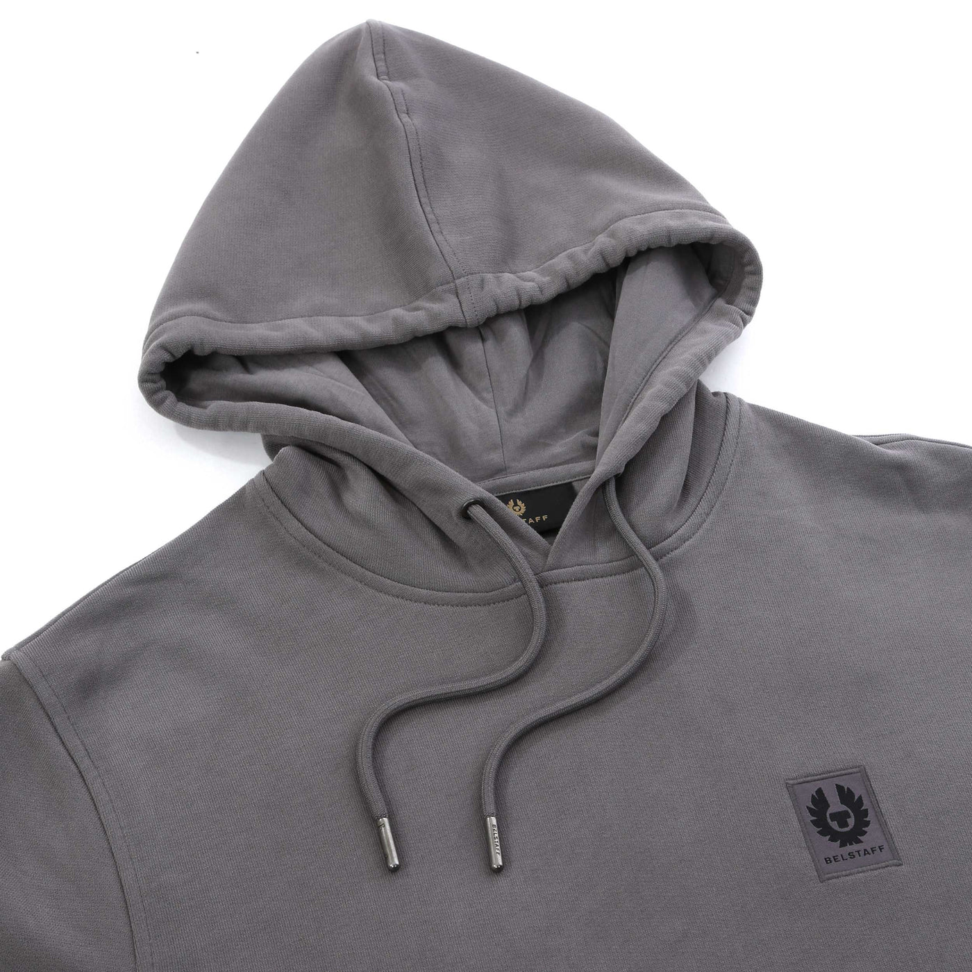 Belstaff Hoodie Sweat Top in Tornado Grey Hood