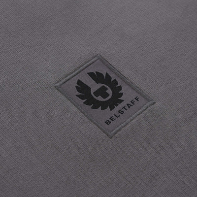 Belstaff Hoodie Sweat Top in Tornado Grey Logo
