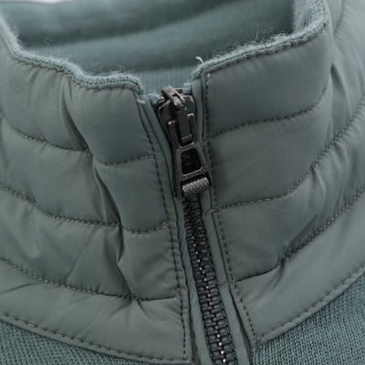 Belstaff Kelby Zip Cardigan in Mineral Green Zip