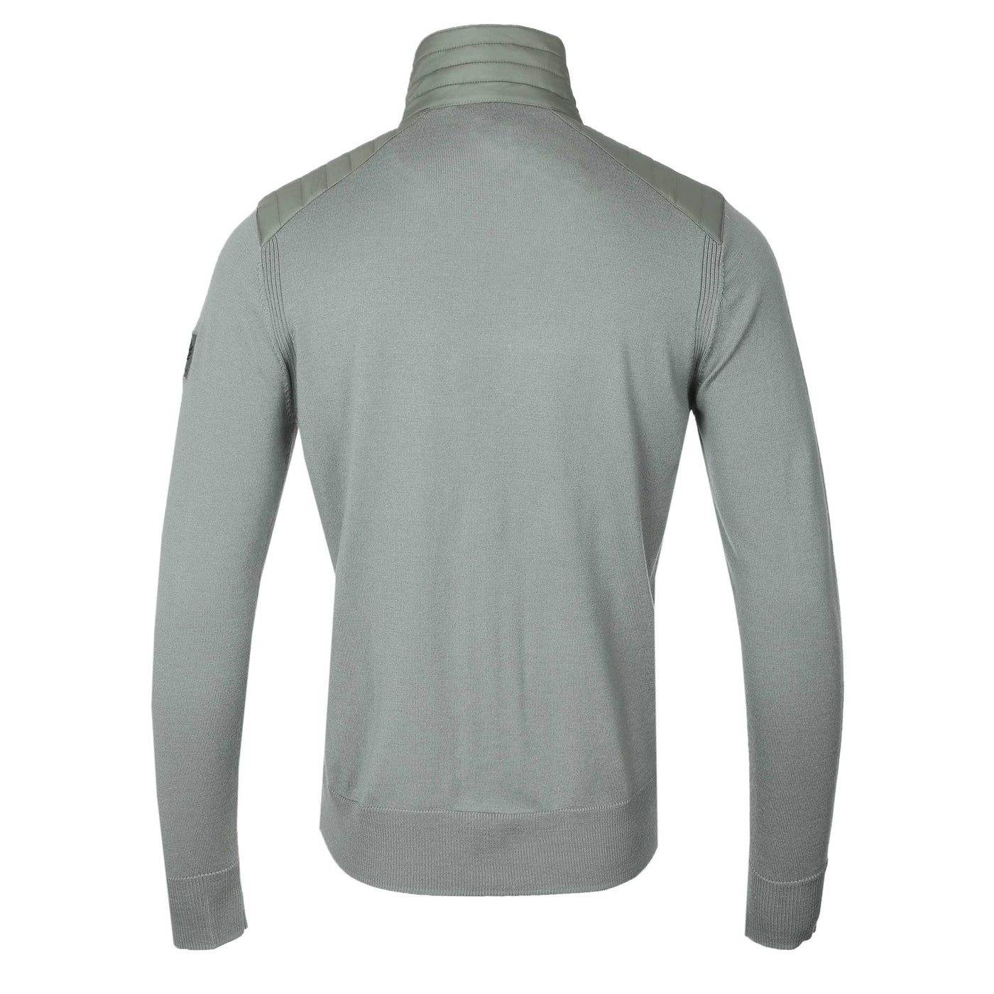 Belstaff Kelby Zip Cardigan in Sage Green Back