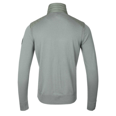 Belstaff Kelby Zip Cardigan in Sage Green Back