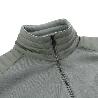 Belstaff Kelby Zip Cardigan in Sage Green Collar