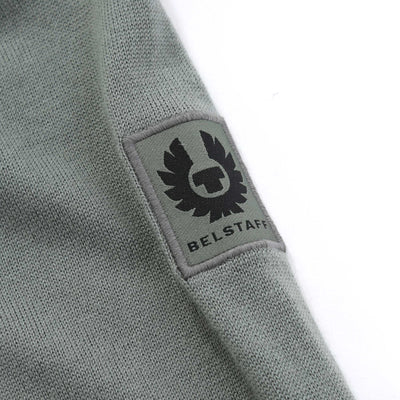 Belstaff Kelby Zip Cardigan in Sage Green Logo