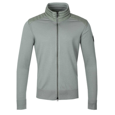 Belstaff Kelby Zip Cardigan in Sage Green
