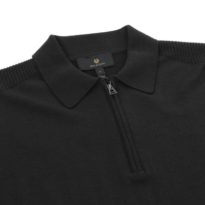 Belstaff Kyle Polo Knitwear in Black Placket