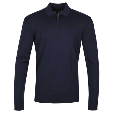 Belstaff Kyle Polo Knitwear in Dark Ink