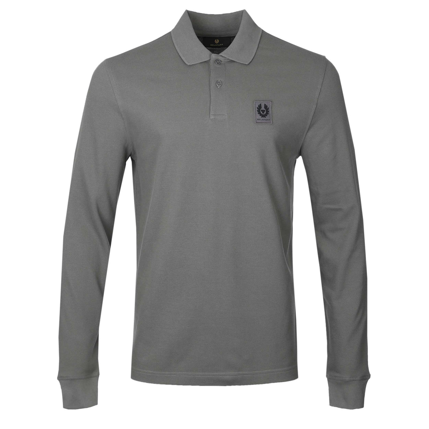 Belstaff Long Sleeve Polo Shirt in Tornado Grey