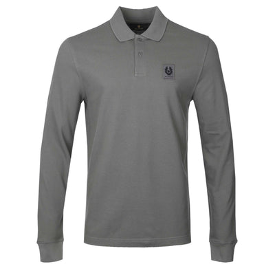 Belstaff Long Sleeve Polo Shirt in Tornado Grey