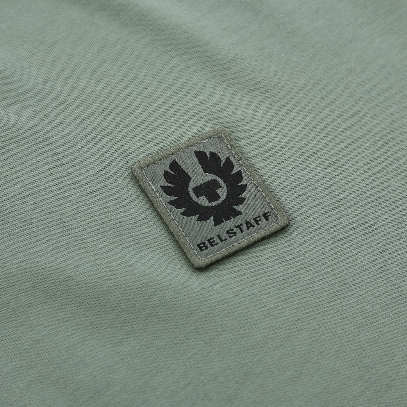 Belstaff Long Sleeve T Shirt in Sage Green Logo