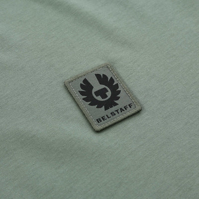 Belstaff Long Sleeve T Shirt in Sage Green Logo