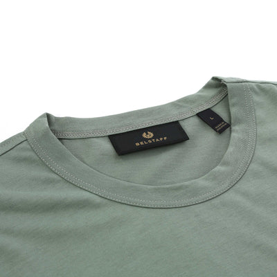 Belstaff Long Sleeve T Shirt in Sage Green Neckline