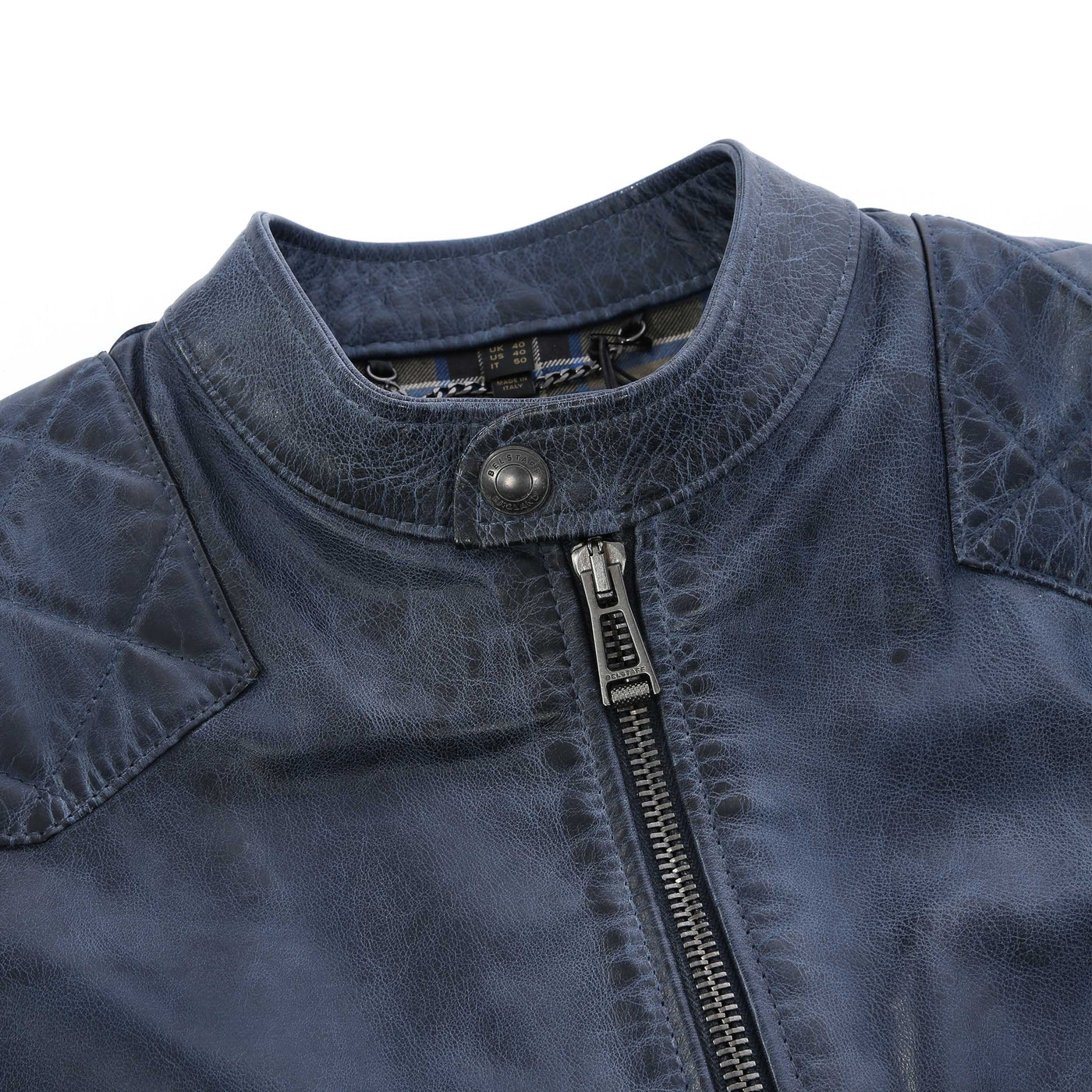 Belstaff Outlaw Jacket in Insignia Blue Collar