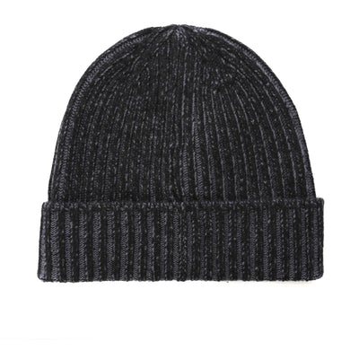 Belstaff Plated Watch Beanie Hat in Black & Tornado Grey