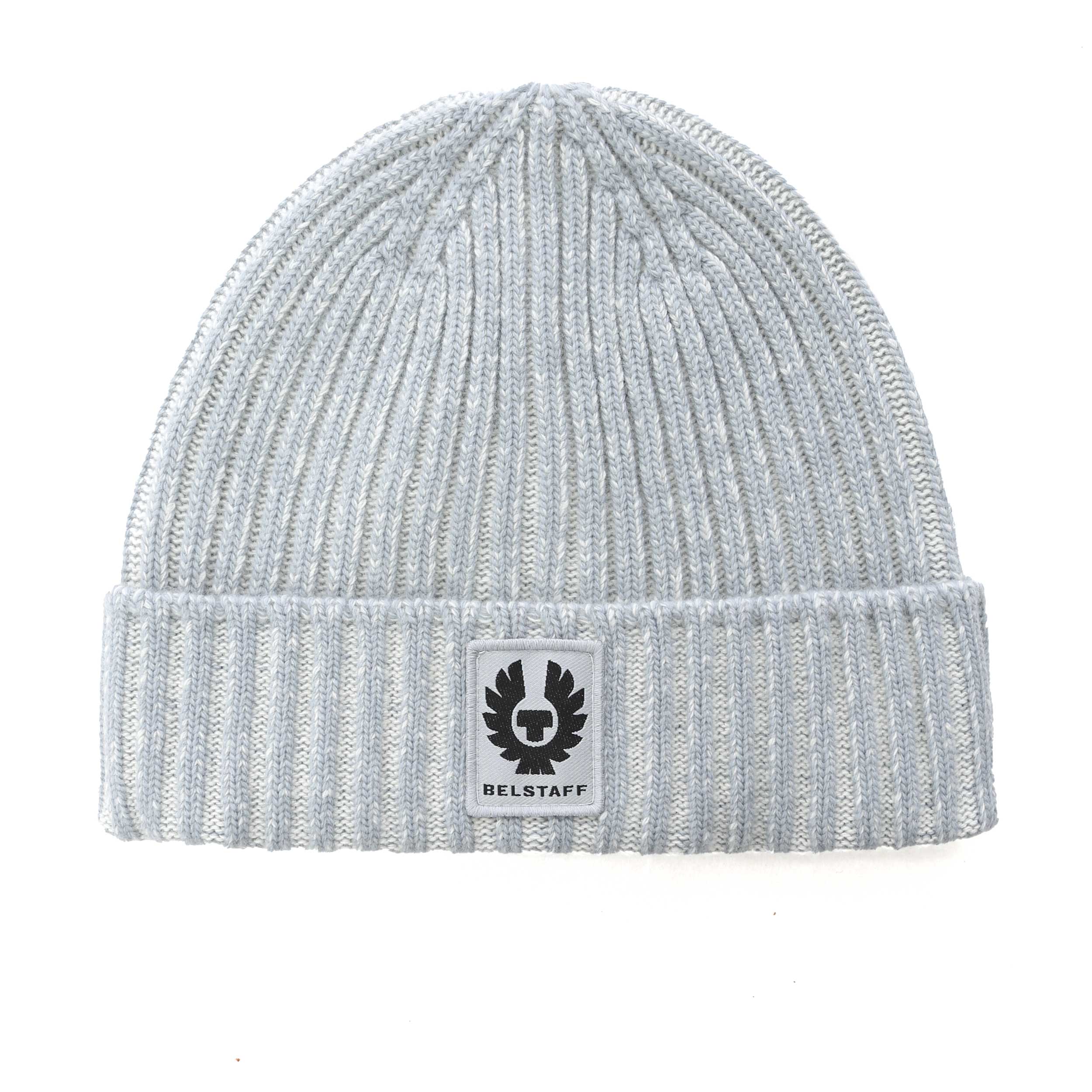 Belstaff Plated Watch Beanie Hat in Quarry Blue & Silver Birch