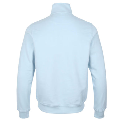 Belstaff Quarter Zip Sweat Top in Sky Blue Back