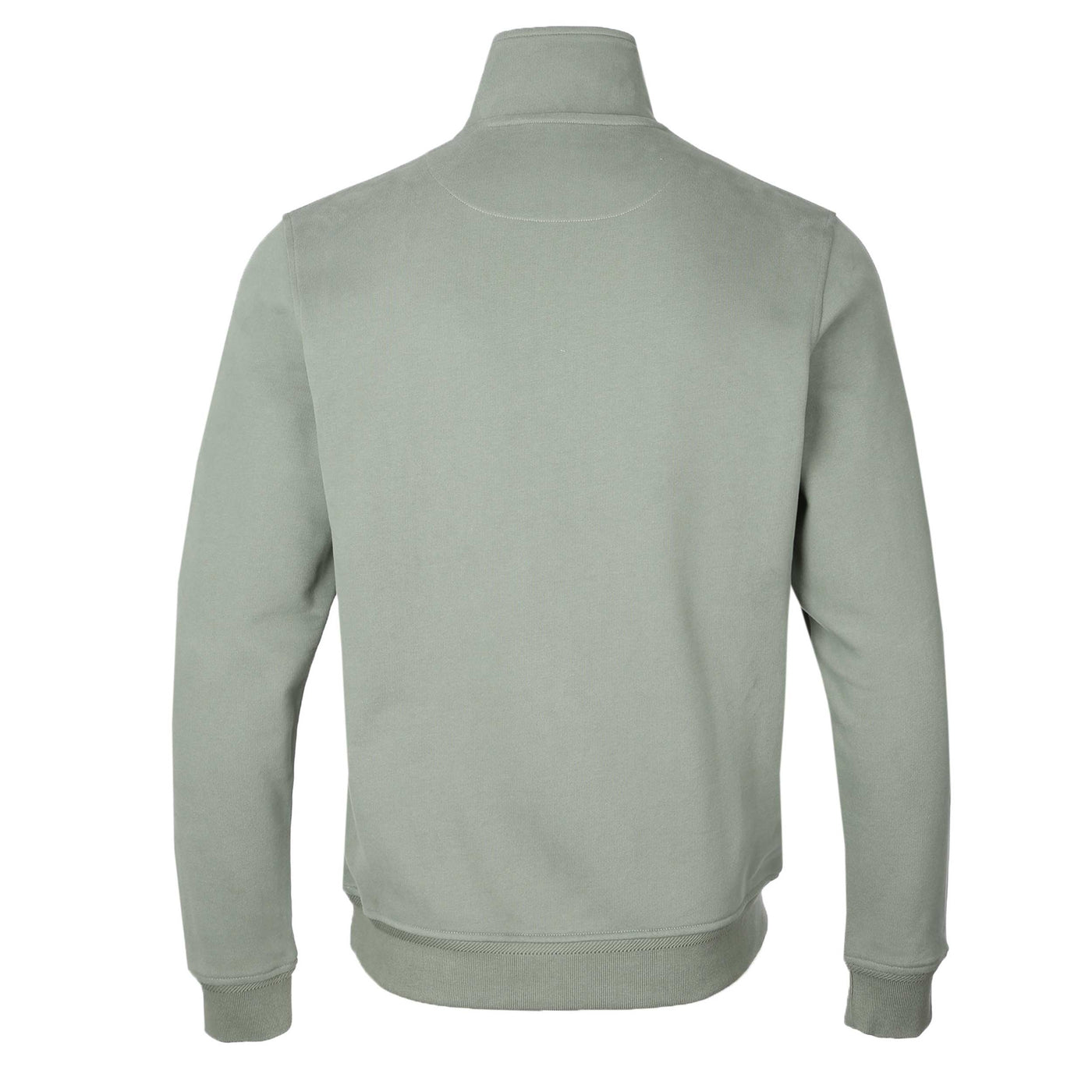 Belstaff Quarter Zip Sweat Top in Sage Green Back