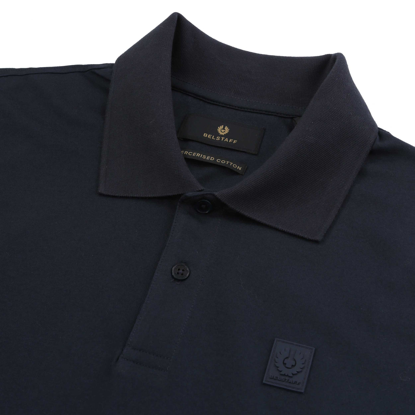 Belstaff Steel Polo Shirt in Dark Ink Placket