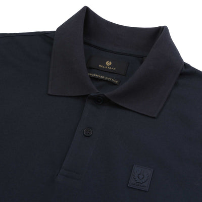 Belstaff Steel Polo Shirt in Dark Ink Placket