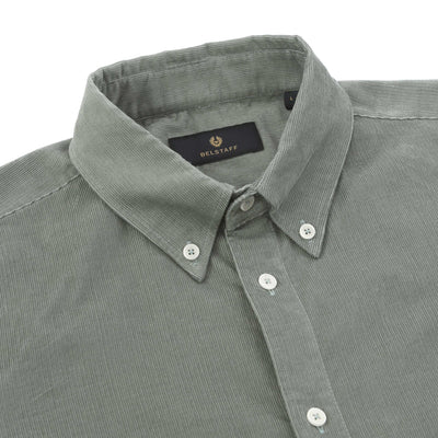 Belstaff Street Shirt in Sage Green Collar