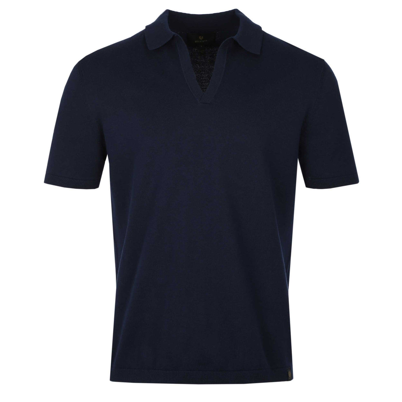 Belstaff Coast Knitted Polo Shirt in Dark Ink