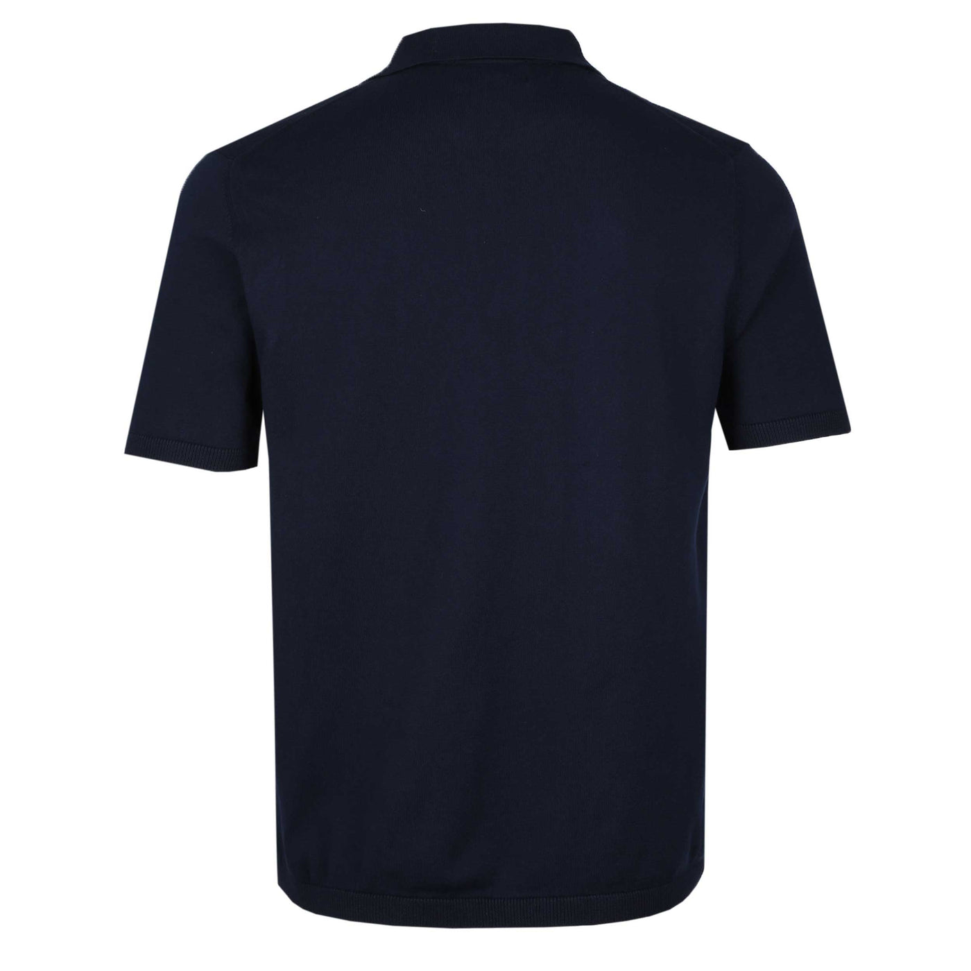 Belstaff Coast Knitted Polo Shirt in Dark Ink Back