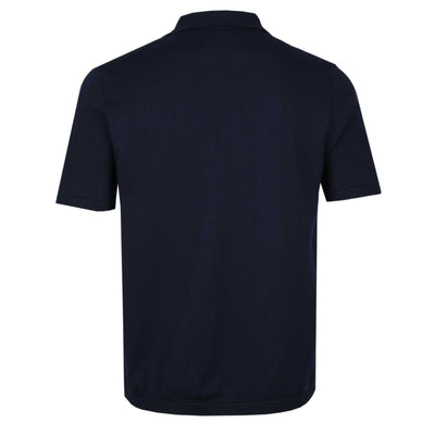 Belstaff Coast Knitted Polo Shirt in Dark Ink Back