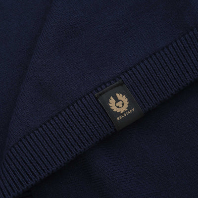 Belstaff Coast Knitted Polo Shirt in Dark Ink Logo