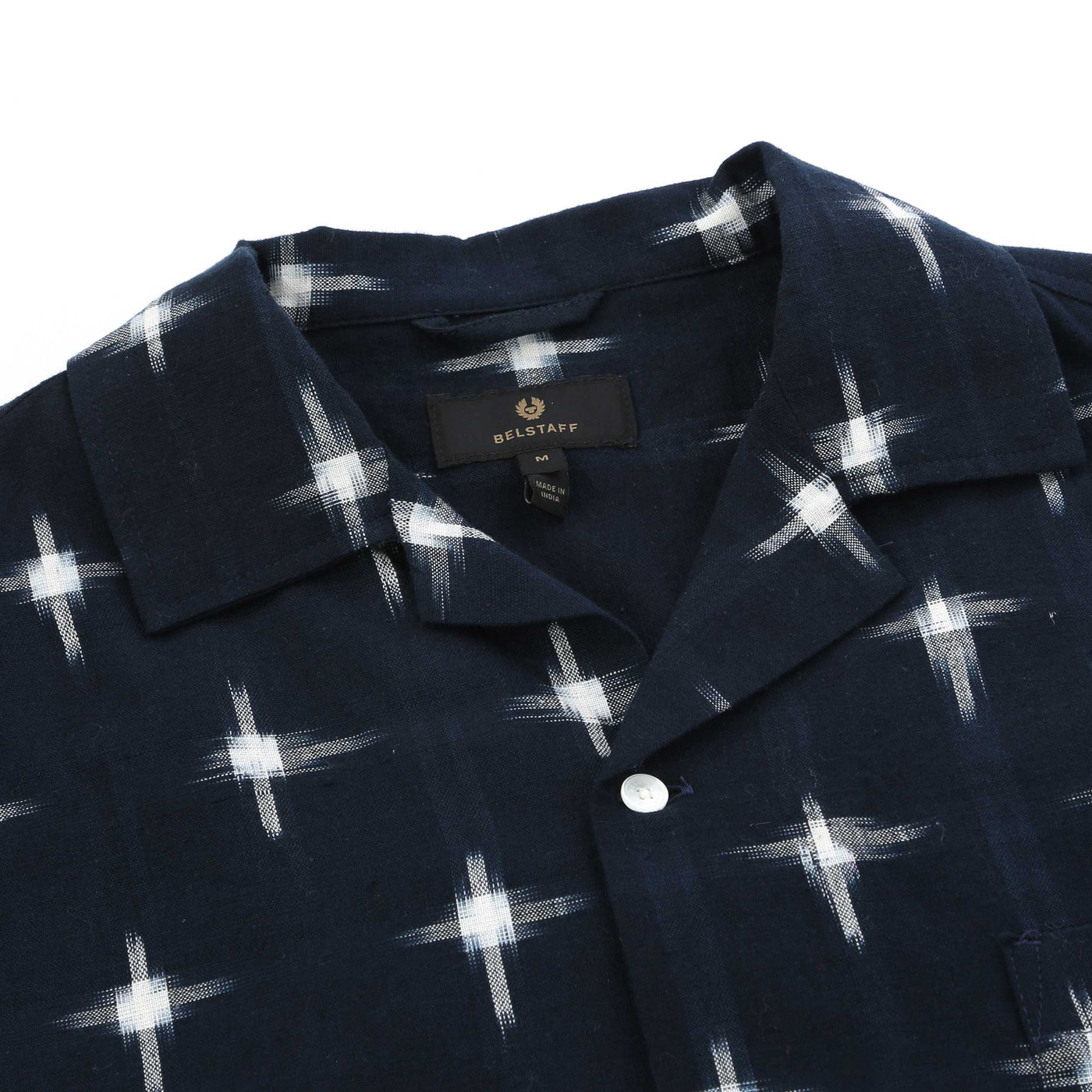 Belstaff Tide SS Shirt in Dark Ink Collar