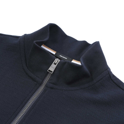 BOSS Sidney 74 Sweat Top in Dark Blue Neck