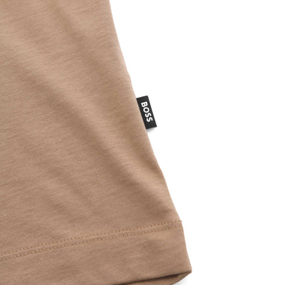 BOSS Thompson 04 T Shirt in Medium Beige Tab Logo